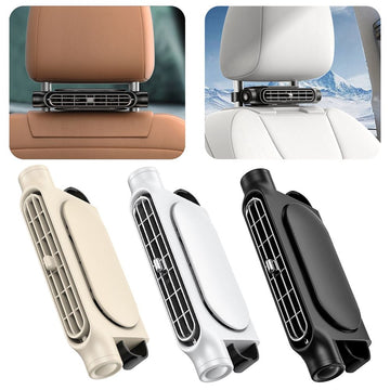 Portable Car Seat Fan 3 Speeds Adjustable Car Headrest Cooling Air Fan USB Powered Air Cooling Fan